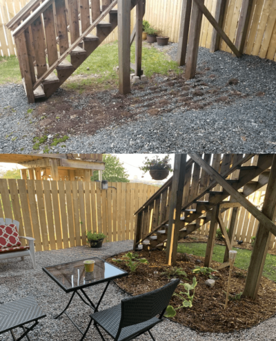 garden design, new flower bed, landscaping